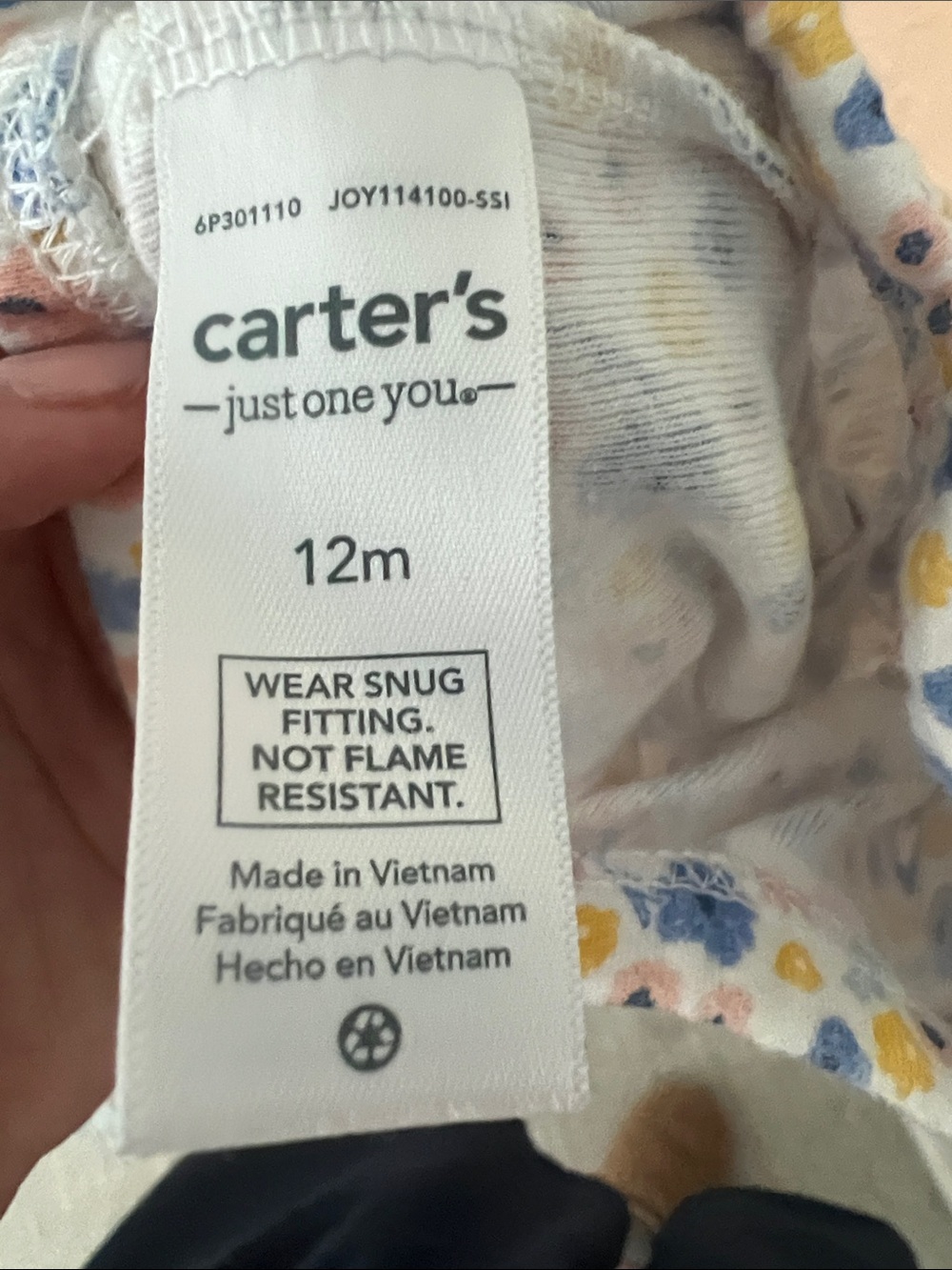 Carter's Floral Leggings 12m EUC - Picture 2 of 2